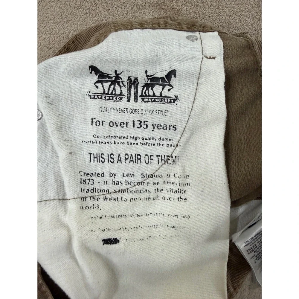 Levi's 514 Corduroy Pants Men's Size 30(34)x32‎ Brown good